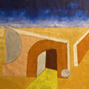 „THE LONELY WALLS“, Öl auf Packpapier, Gernot Recht, 140 x 100 cm, 2020 - 0