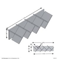 FMD Geometrisches Bücherregal Eiche-Optik - 4