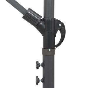 vidaXL Ampelschirm Schwarz 3 m Aluminium-Mast - 5