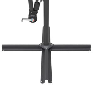 vidaXL Ampelschirm Schwarz 3 m Aluminium-Mast - 6