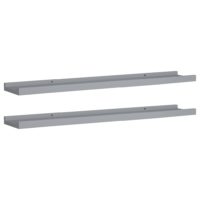 vidaXL Bilderleisten 2 Stk. Grau 80x9x3 cm MDF - 1