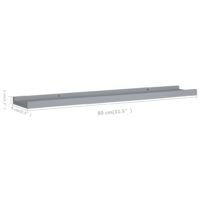 vidaXL Bilderleisten 2 Stk. Grau 80x9x3 cm MDF - 7