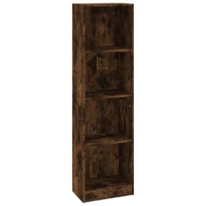 vidaXL Bücherregal 4 Fächer Räuchereiche 40x24x143 cm Holzwerkstoff - 1