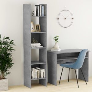 vidaXL Bücherregal Betongrau 40x35x180 cm Holzwerkstoff - 0