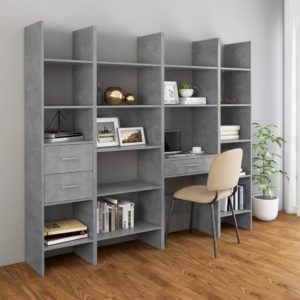 vidaXL Bücherregal Betongrau 40x35x180 cm Holzwerkstoff - 5