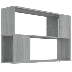 vidaXL Bücherregal Grau Sonoma 100x24x63 cm Holzwerkstoff - 1