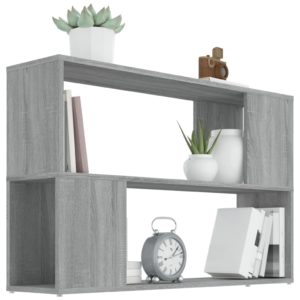 vidaXL Bücherregal Grau Sonoma 100x24x63 cm Holzwerkstoff - 3