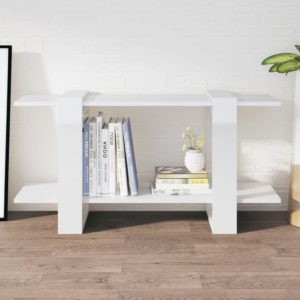 vidaXL Bücherregal Hochglanz-Weiß 100x30x51 cm Holzwerkstoff - 0