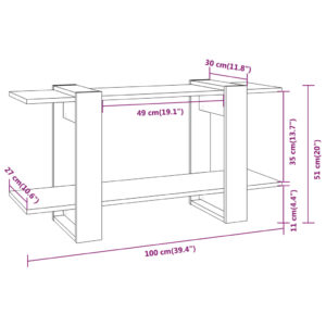 vidaXL Bücherregal Hochglanz-Weiß 100x30x51 cm Holzwerkstoff - 5