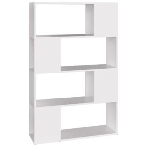 vidaXL Bücherregal Raumteiler Weiß 80x24x124,5 cm Holzwerkstoff - 1