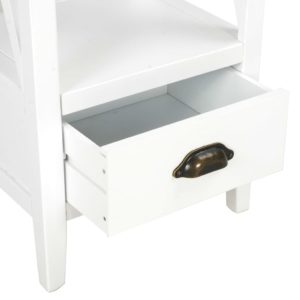 vidaXL Bücherregal mit 1 Schublade Weiß 40×30×170 cm MDF - 7