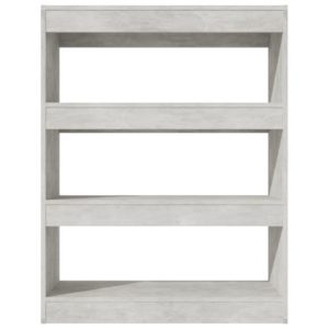 vidaXL Bücherregal/Raumteiler Betongrau 80x30x103 cm Holzwerkstoff - 2