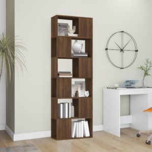 vidaXL Bücherregal/Raumteiler Braun Eichen-Optik 60x24x186 cm - 2