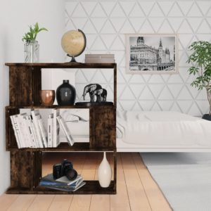 vidaXL Bücherregal/Raumteiler Räuchereiche 80x24x96 cm Holzwerkstoff - 0