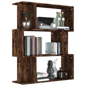 vidaXL Bücherregal/Raumteiler Räuchereiche 80x24x96 cm Holzwerkstoff - 3