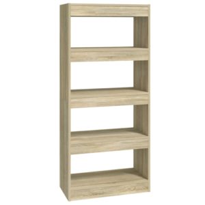 vidaXL Bücherregal/Raumteiler Sonoma-Eiche 60x30x135 cm Holzwerkstoff - 1