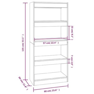 vidaXL Bücherregal/Raumteiler Sonoma-Eiche 60x30x135 cm Holzwerkstoff - 6