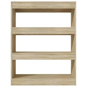 vidaXL Bücherregal/Raumteiler Sonoma-Eiche 80x30x103 cm Holzwerkstoff - 2