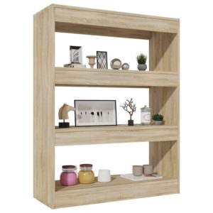 vidaXL Bücherregal/Raumteiler Sonoma-Eiche 80x30x103 cm Holzwerkstoff - 4