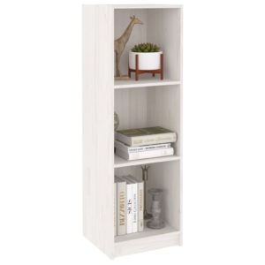 vidaXL Bücherregal/Raumteiler Weiß 36x33x110 cm Massivholz Kiefer - 3