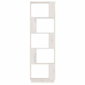 vidaXL Bücherregal/Raumteiler Weiß 51x25x163,5 cm Massivholz Kiefer - 4