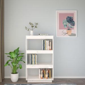 vidaXL Bücherregal/Raumteiler Weiß 60x35x103 cm Massivholz Kiefer - 2