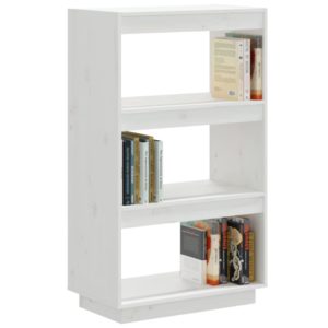 vidaXL Bücherregal/Raumteiler Weiß 60x35x103 cm Massivholz Kiefer - 3