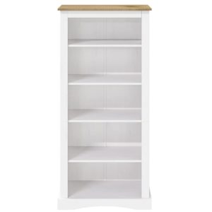 vidaXL Bücherschrank 5 Fächer Mexiko-Stil Kiefernholz Weiß 81x40x170cm - 3