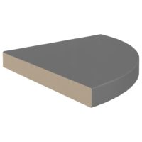 vidaXL Eck-Schweberegal Hochglanz-Grau 35x35x3,8 cm MDF - 2