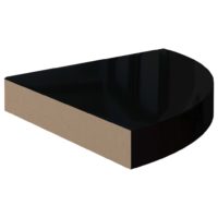 vidaXL Eck-Schweberegal Hochglanz-Schwarz 25x25x3,8 cm MDF - 2