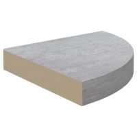 vidaXL Eck-Wandregal 2 Stk. Betongrau 35x35x3,8 cm MDF - 4