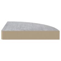 vidaXL Eck-Wandregal 2 Stk. Betongrau 35x35x3,8 cm MDF - 5