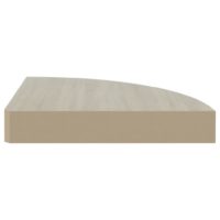 vidaXL Eck-Wandregal 2 Stk. Eiche und Weiß 35x35x3,8 cm MDF - 5