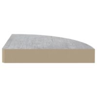 vidaXL Eck-Wandregal 4 Stk. Betongrau 25x25x3,8 cm MDF - 5