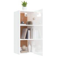 vidaXL Hängeschrank Hochglanz-Weiß 34,5x34x90 cm Holzwerkstoff - 4