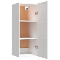 vidaXL Hängeschrank Hochglanz-Weiß 34,5x34x90 cm Holzwerkstoff - 6