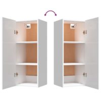 vidaXL Hängeschrank Hochglanz-Weiß 34,5x34x90 cm Holzwerkstoff - 8