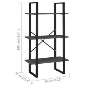 vidaXL Lagerregal Grau 60x30x105 cm Holzwerkstoff - 6