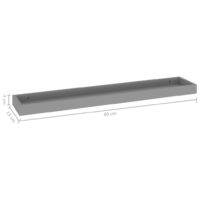 vidaXL Loggia Wandregale 4 Stk. Grau 80x15x4 cm MDF - 6