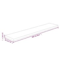 vidaXL Regalboden 100x20x2,5 cm Unbehandeltes Massivholz Eiche - 3