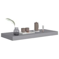 vidaXL Schwebende Wandregale 4 Stk. Grau 60x23,5x3,8cm MDF - 6