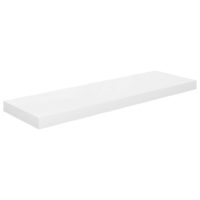 vidaXL Schwebende Wandregale 4 Stk. Hochglanz-Weiß 80x23,5x3,8cm MDF - 3