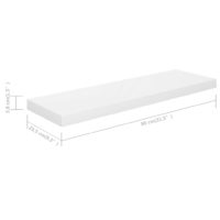 vidaXL Schwebende Wandregale 4 Stk. Hochglanz-Weiß 80x23,5x3,8cm MDF - 7