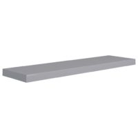 vidaXL Schwebendes Wandregal Grau 90x23,5x3,8 cm MDF - 1