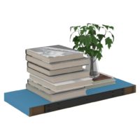 vidaXL Schweberegal Blau 60x23,5x3,8 cm MDF - 2