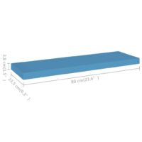 vidaXL Schweberegal Blau 80x23,5x3,8 cm MDF - 6