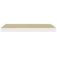 vidaXL Schweberegal Eiche und Weiß 60x23,5x3,8 cm MDF - 3