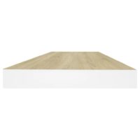 vidaXL Schweberegal Eiche und Weiß 60x23,5x3,8 cm MDF - 4