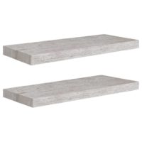 vidaXL Schweberegale 2 Stk. Betongrau 60x23,5x3,8 cm MDF - 1