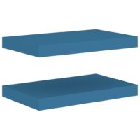 vidaXL Schweberegale 2 Stk. Blau 40x23x3,8 cm MDF - 1